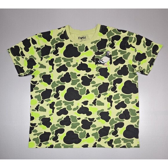 Staple Thread Beast Pigeon Collab Pocket Tee Men's XL.  Green Camo Short‎ Sleeve - Picture 1 of 6